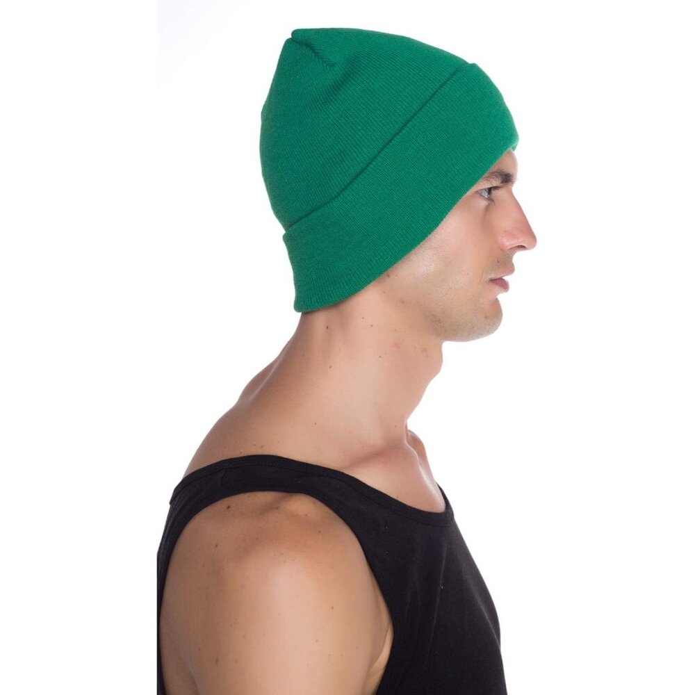Beanie Men Women - Unisex Cuffed Plain Skull Knit Hat Cap - Picture 5 of 7